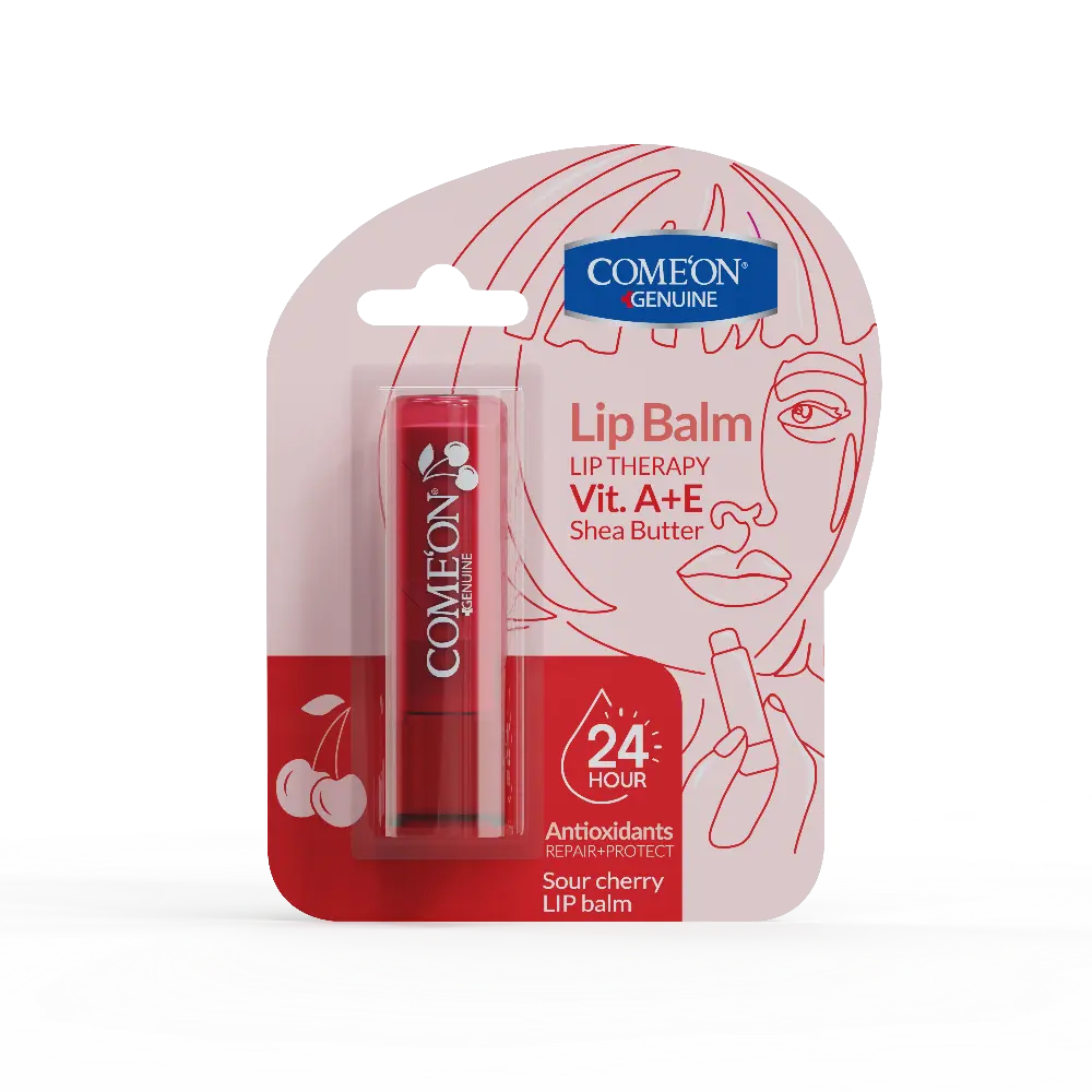 BALM-SOUR-CHERRY.webp بالم لب نرم و براق کننده آلبالو کامان - Image 1