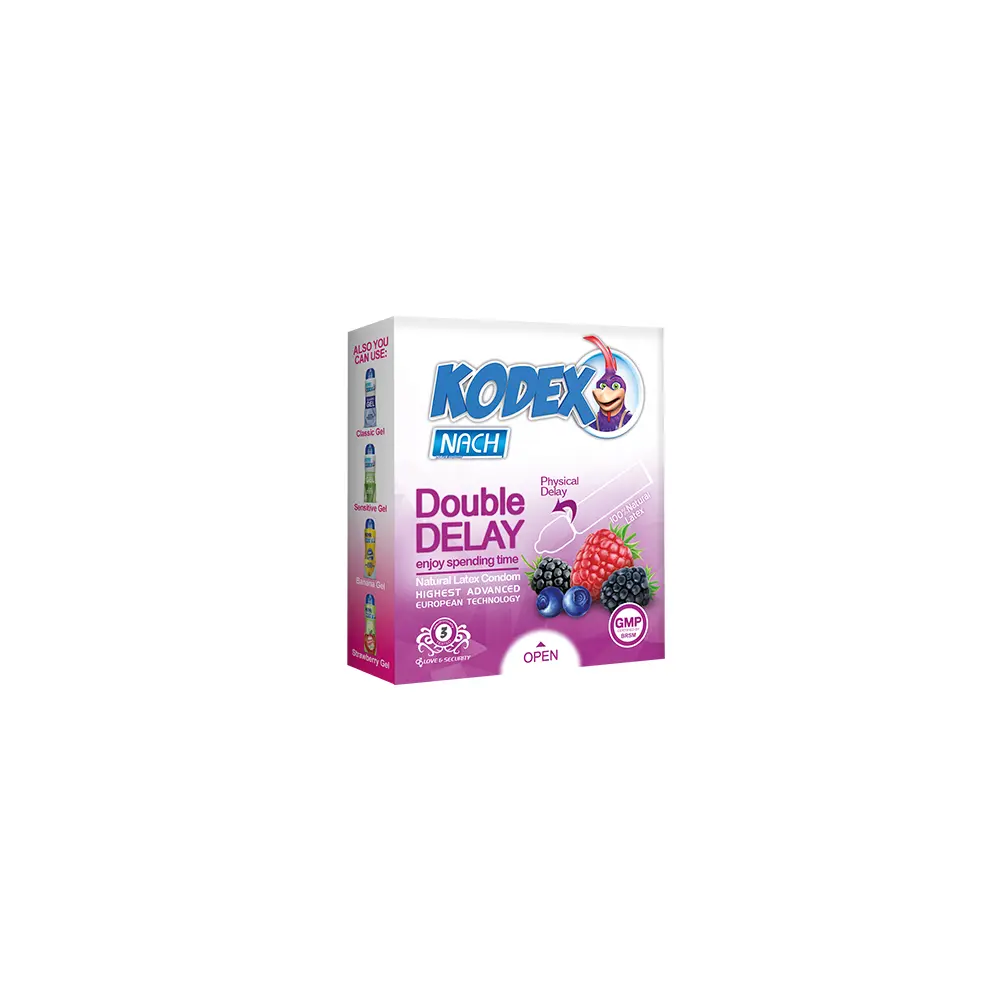 double-3.webp کاندوم کدکس ۳ عددی تاخیری فیزیکی دوبل - Image 1