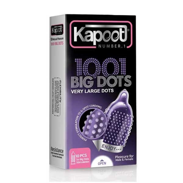 kapoot-big-dots2-600x600-1.jpg کاندوم10 عددي هزار و يک خار درشت کاپوت - Image 1