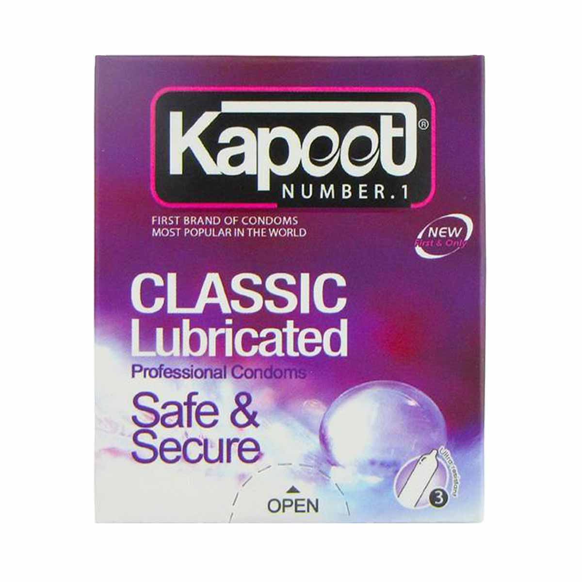 kapoot-classic-lubricated-condoms-3pcs.jpg کاندوم 3 عددي کلاسيک کاپوت - Image 1