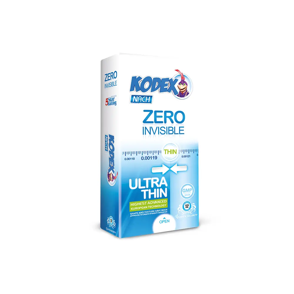 zero-2.webp کاندوم کدکس مدل Zero Invisible بسته 12 عددی - Image 1