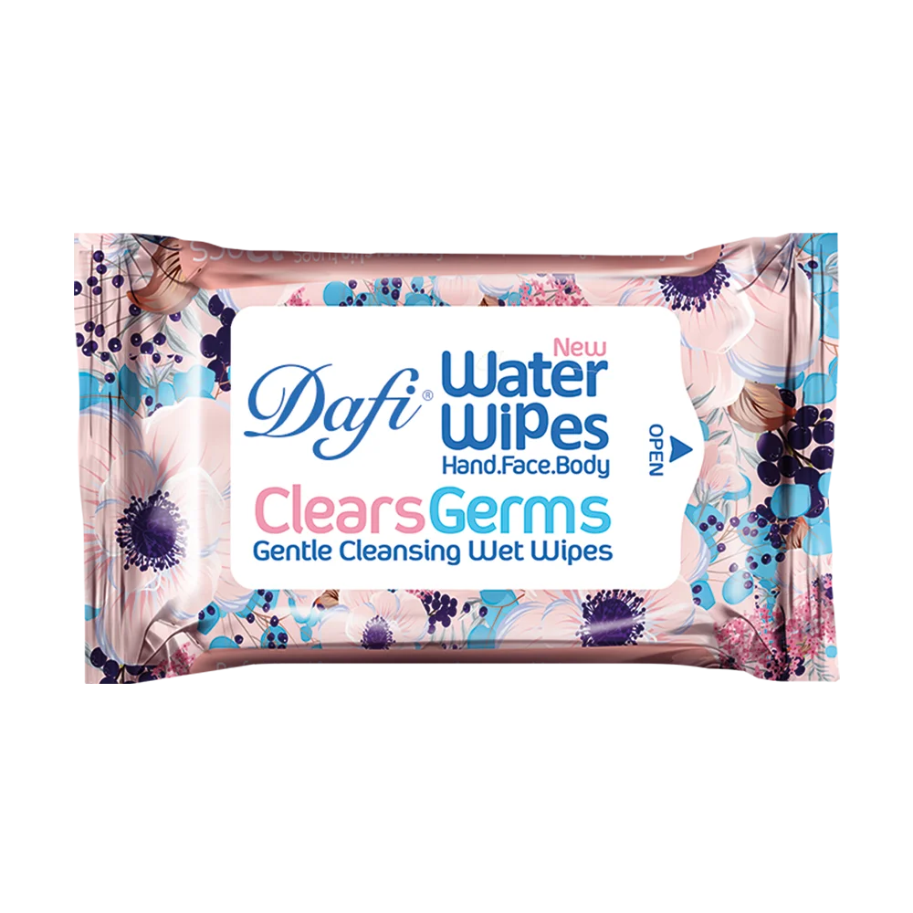 آنتی-باکتریال-1.webp دستمال مرطوب پاک کننده دست و صورت آنتی باکتریال دافی بسته 12 عددی - Image 1